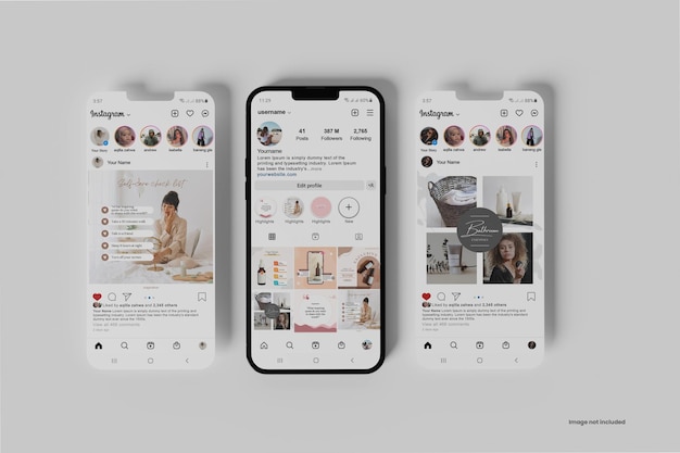 PSD instagram post mockup
