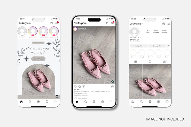PSD instagram post mockup