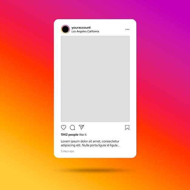 PSD instagram post template psd