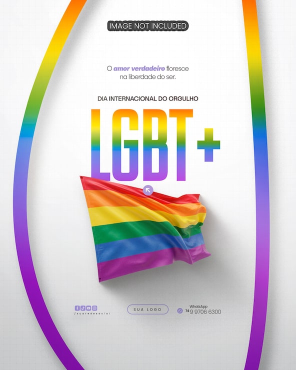 PSD internationell hbtq pride day flyer, redigerbar psd för sociala medier