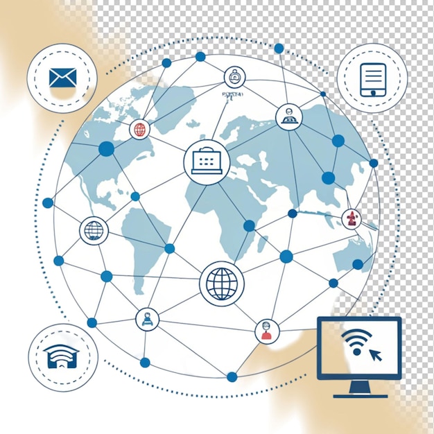 PSD internet netværk kommunikation webteknologi computer ikon vektor online websidedesign