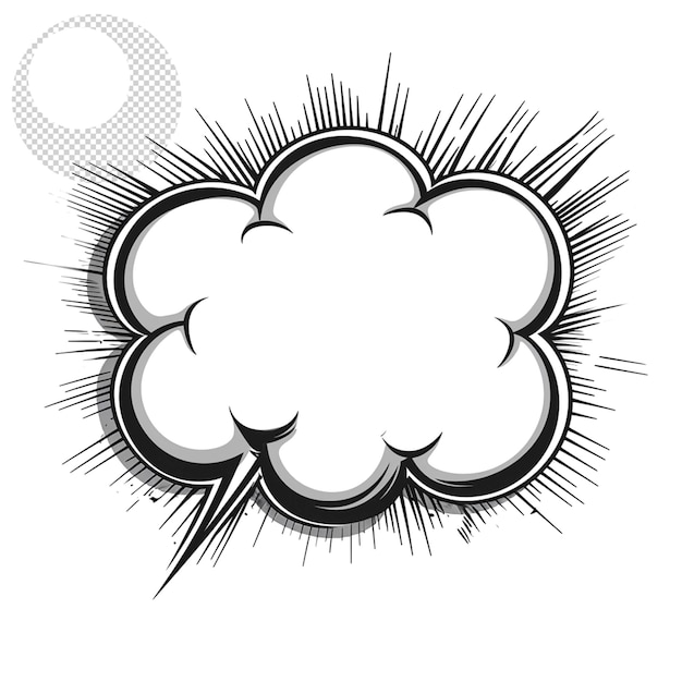 PSD isoleret taleboble med cloudcomputing