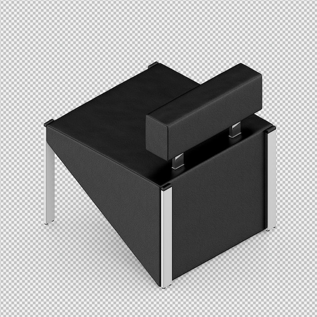 PSD izometryczny rendering 3d fotel
