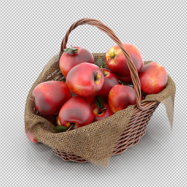 PSD jabłka 3d render
