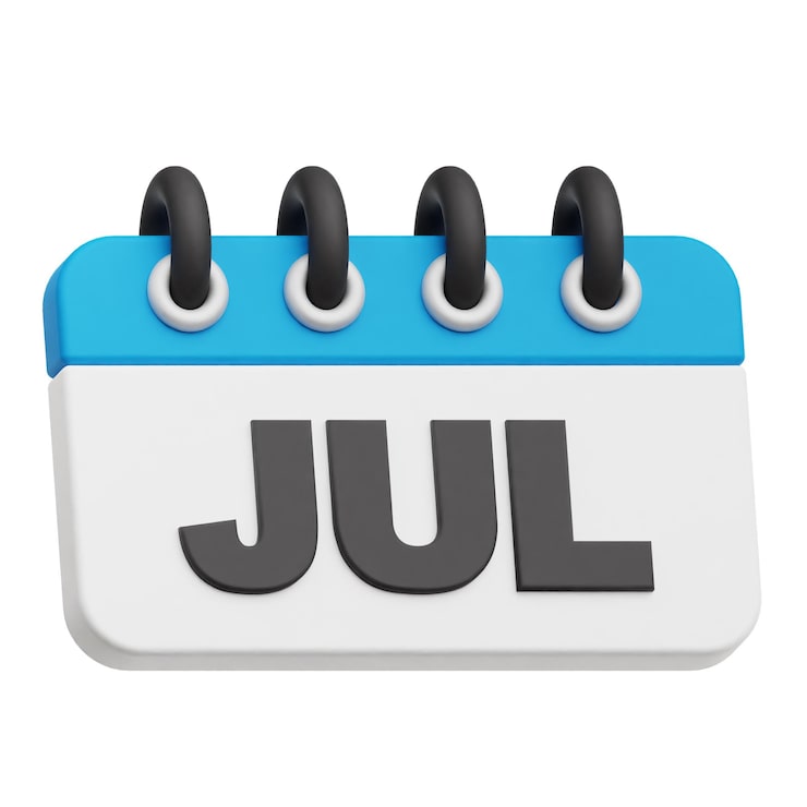 PSD kalender 3d-ikon isoleret på den hvide baggrund