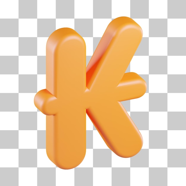 PSD kipin valuuttalogo 3d-ikoni