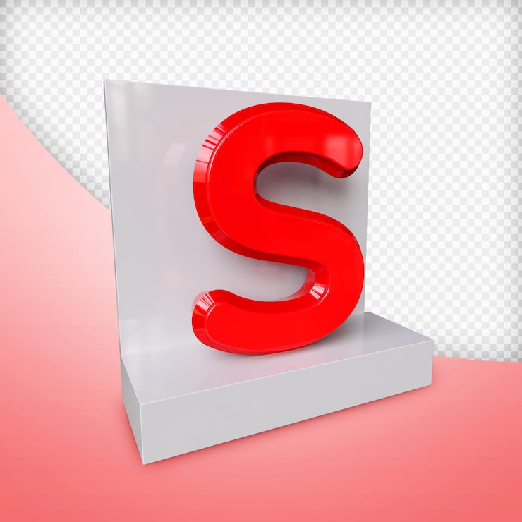 PSD kirjain 3d-renderöinti premium psd