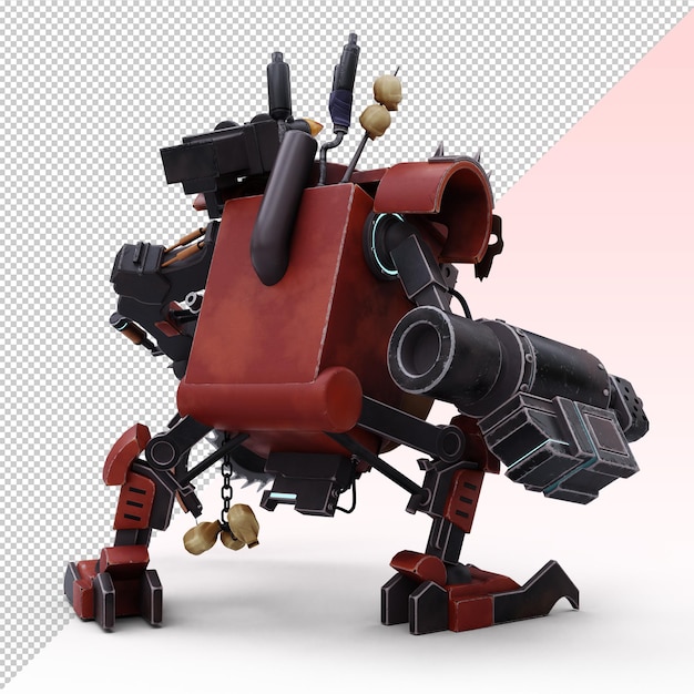 PSD kırmızı savaş robotu