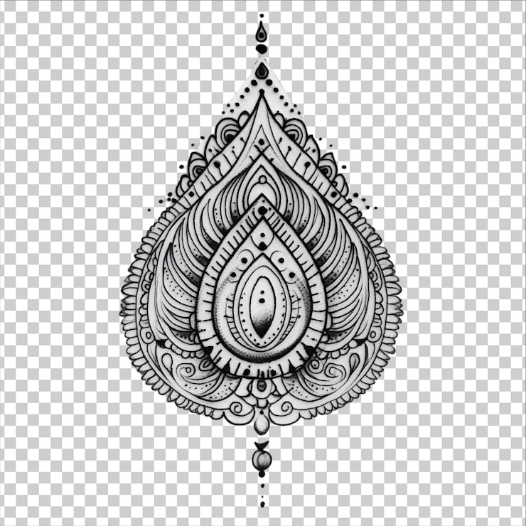PSD koristeellinen mandala tattoo design