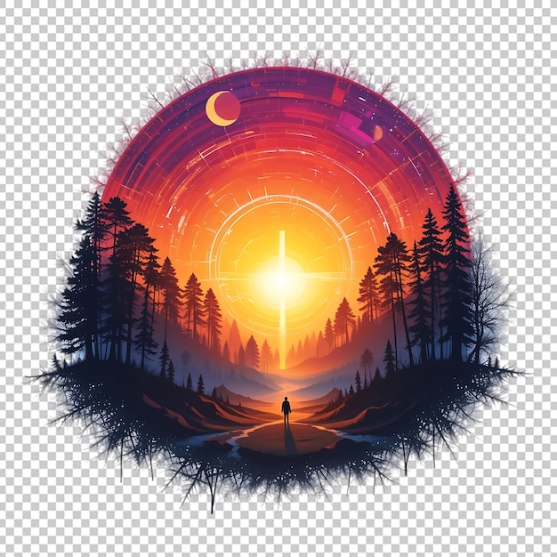 PSD kosmisch zonsondergangspad