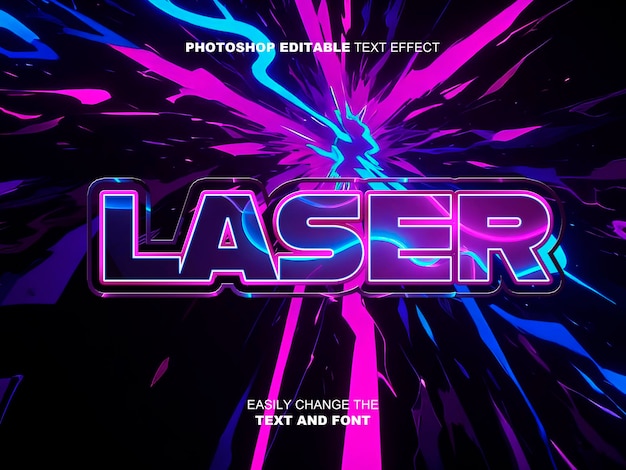 PSD laser text (psd)