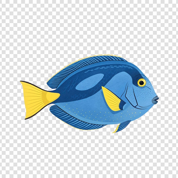 PSD levende blå kirurgfisk illustration
