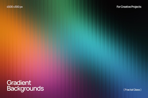 PSD levende fraktal glas gradient baggrund