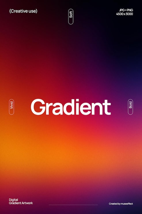 PSD levende gradient plakatdesign