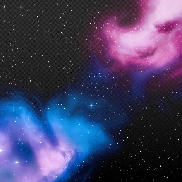 PSD levende kosmiske tåker med glitrende stjerner