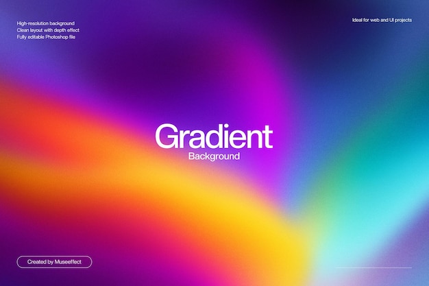 PSD levendige abstracte gradiënt achtergrond voor web- en ui-projecten