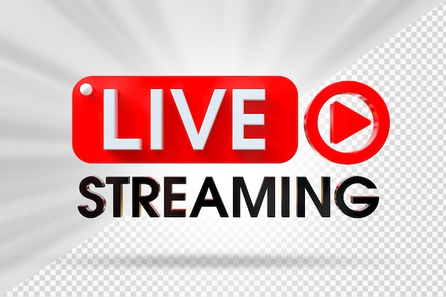 PSD live streaming 3d render