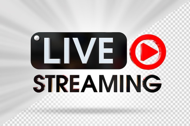 PSD live streaming 3d render