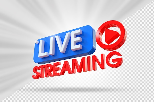 PSD live streaming 3d render