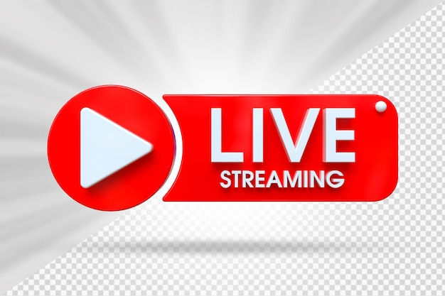 PSD live streaming 3d render