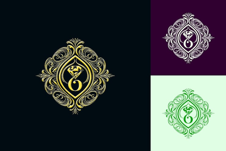 PSD logo 60-lecia z diamentowym emblematem przedstawiającym spar vector abstract design collections