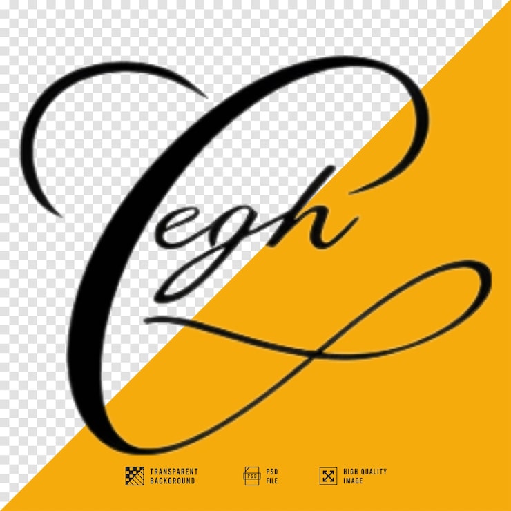 PSD 在黄色背景上显示的公司logo