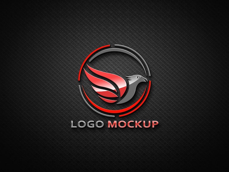 PSD logo mockup elegant logo mockup skabelon
