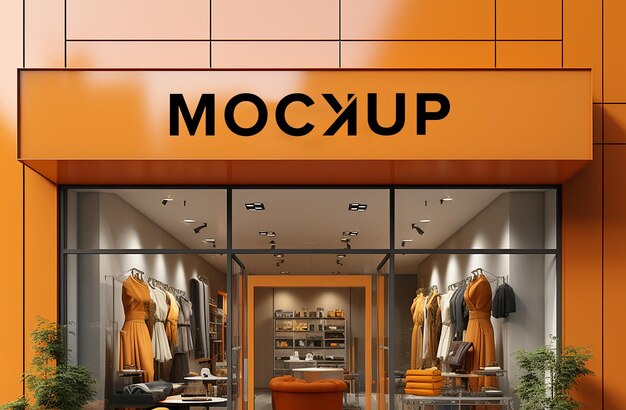 PSD logo mockup for klesbutikk