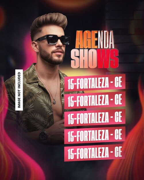 PSD mal for flyer med konsertprogram