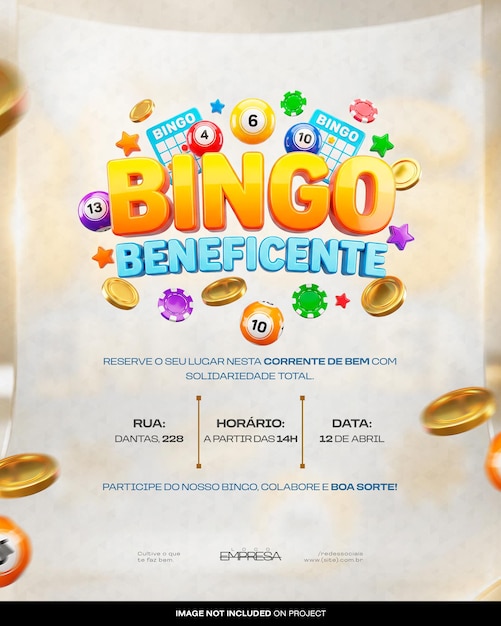 PSD mal for veldedighetsbingoflyer