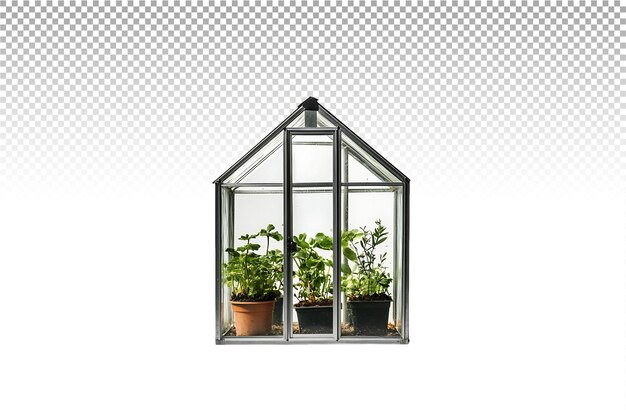 PSD miniature drivhus med planter