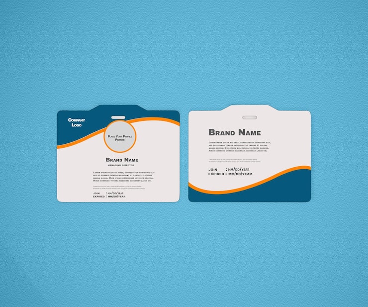 PSD minimal id-kort mockup style