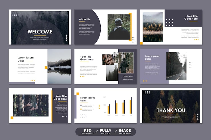 PSD minimal kreativ presentasjonsdesign