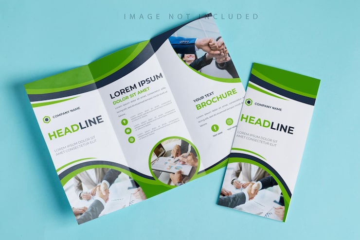 PSD minimal trifold brochure skabelon til at skrive brev