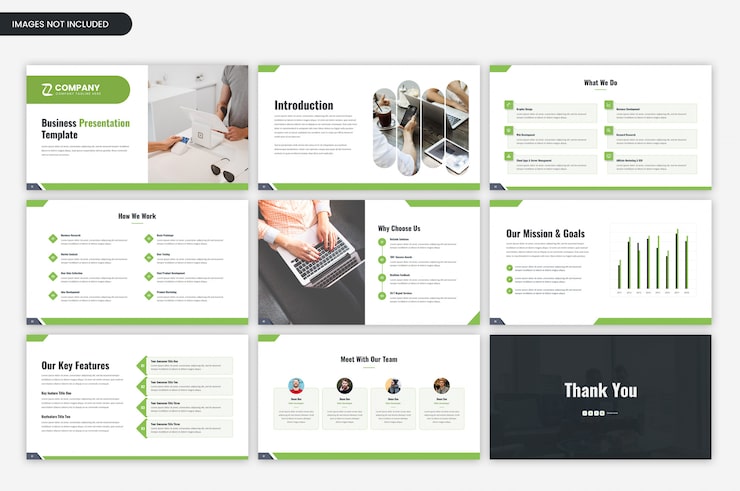 PSD minimalistisk presentasjonsmal for bedrifter