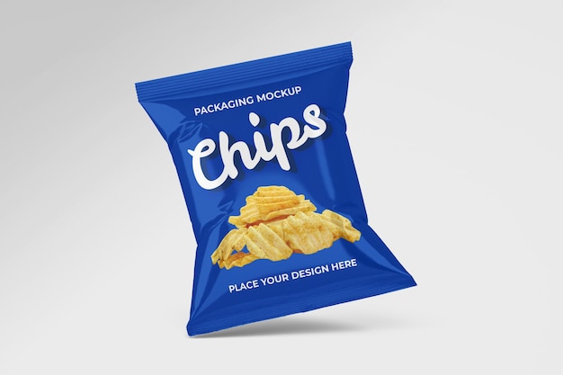 PSD mockup av chipsemballasje