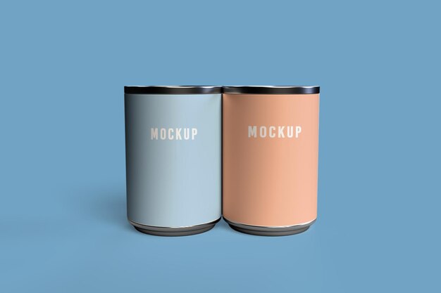 PSD mockup dåser