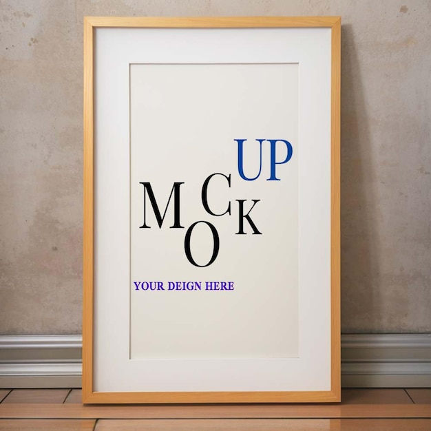 PSD mockup frame aan de muur