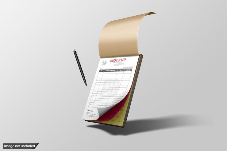 PSD mockup księgi faktur