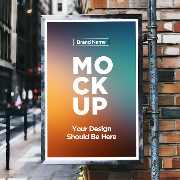 PSD mockup plakatu ulicznego psd