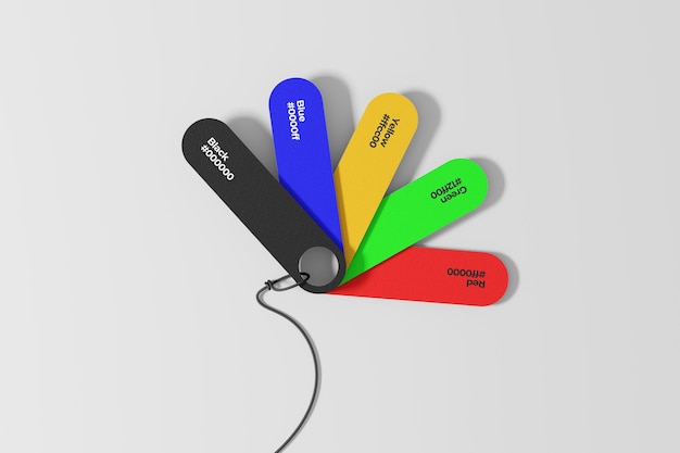PSD mockup van het kleurenpalet