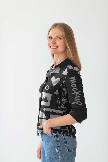 PSD mockupdesign af skjorte
