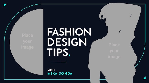 PSD modedesign banner og skabelon og mockups