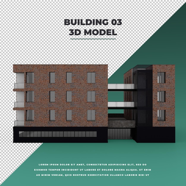 PSD model af lejlighedsbygning