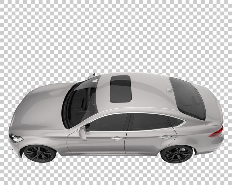 PSD modern bil på transparent bakgrund. 3d-rendera – illustration