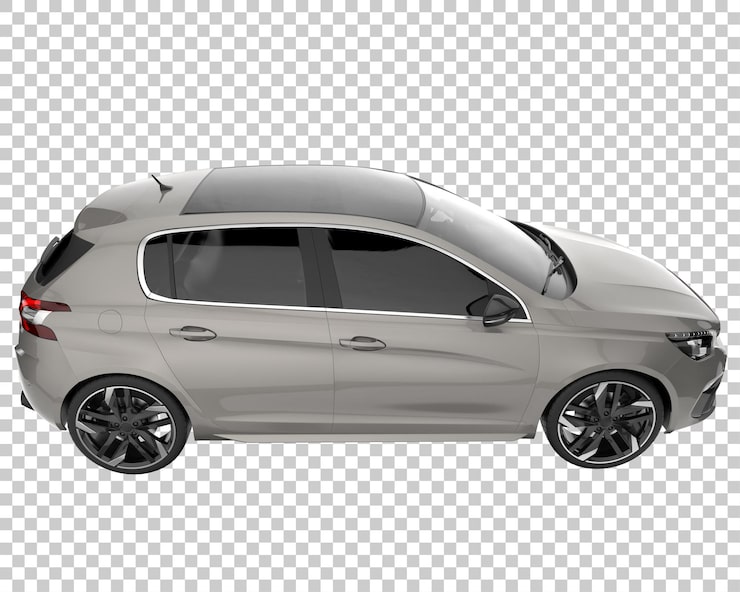 PSD modern bil på transparent bakgrund. 3d-rendera – illustration