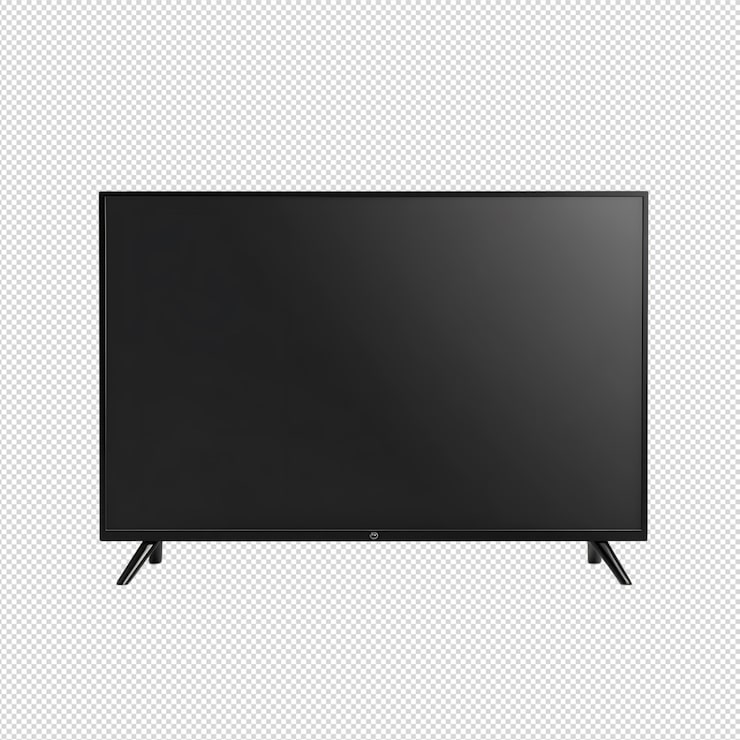 PSD 현대적인 검은색 평면 tv