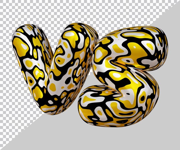 PSD modern tarzda vs metninin 3 boyutlu renderingi