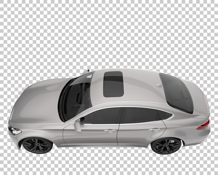 PSD moderne bil på gennemsigtig baggrund. 3d-rendering – illustration