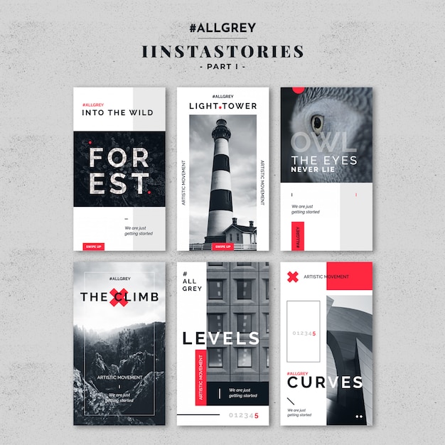 PSD moderne instagram story template kit